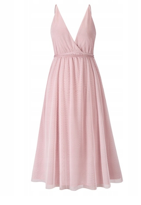 Dámské tylové midi Šaty s úvazováním na Svatební Hostina