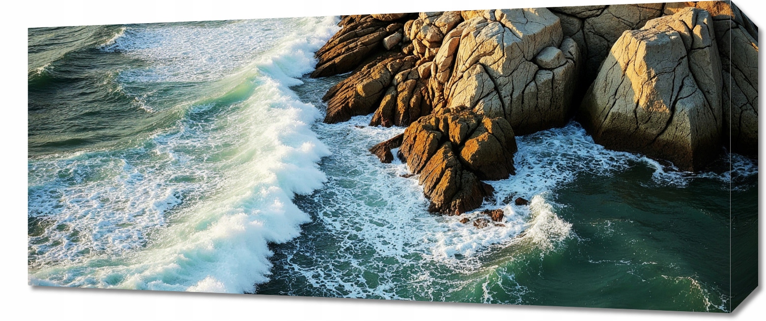 Obraz 70x30 cm obraz na plátně do obývacího pokoje Ložnice Panorama Útesy