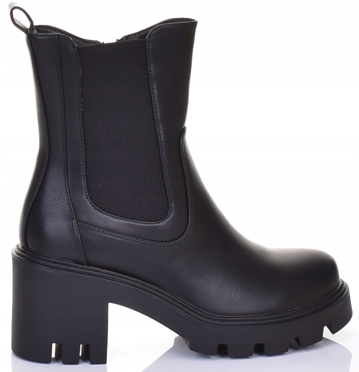 BOTKI SKÓRZANE NA ZAMEK WSUWANE NA PŁASKIM OBCASIE WIOSENNE