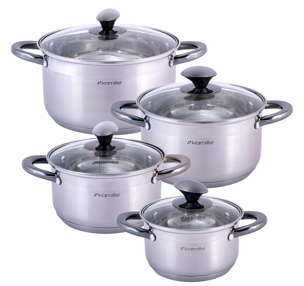 

Zestaw Garnków 4927 Inox Kamille 1.5/2/3/5 L 8 Ele