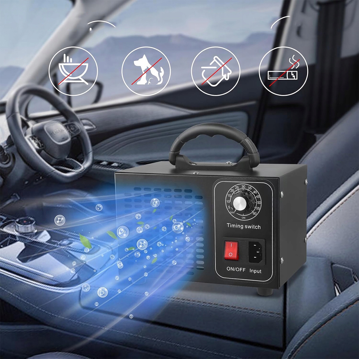 GENERATOR OZONU OZONATOR MOCNY DO DOMU SAMOCHODU STERYLIZACJA DEZYNFEKCJA Marka inna