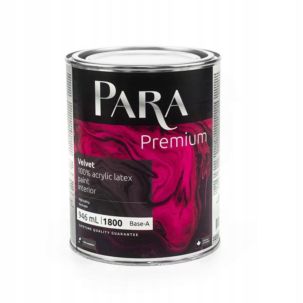Barva Para Premium Velvet 1800 1 L Základna A Barva WH01 Ral Ncs DL5 DL4