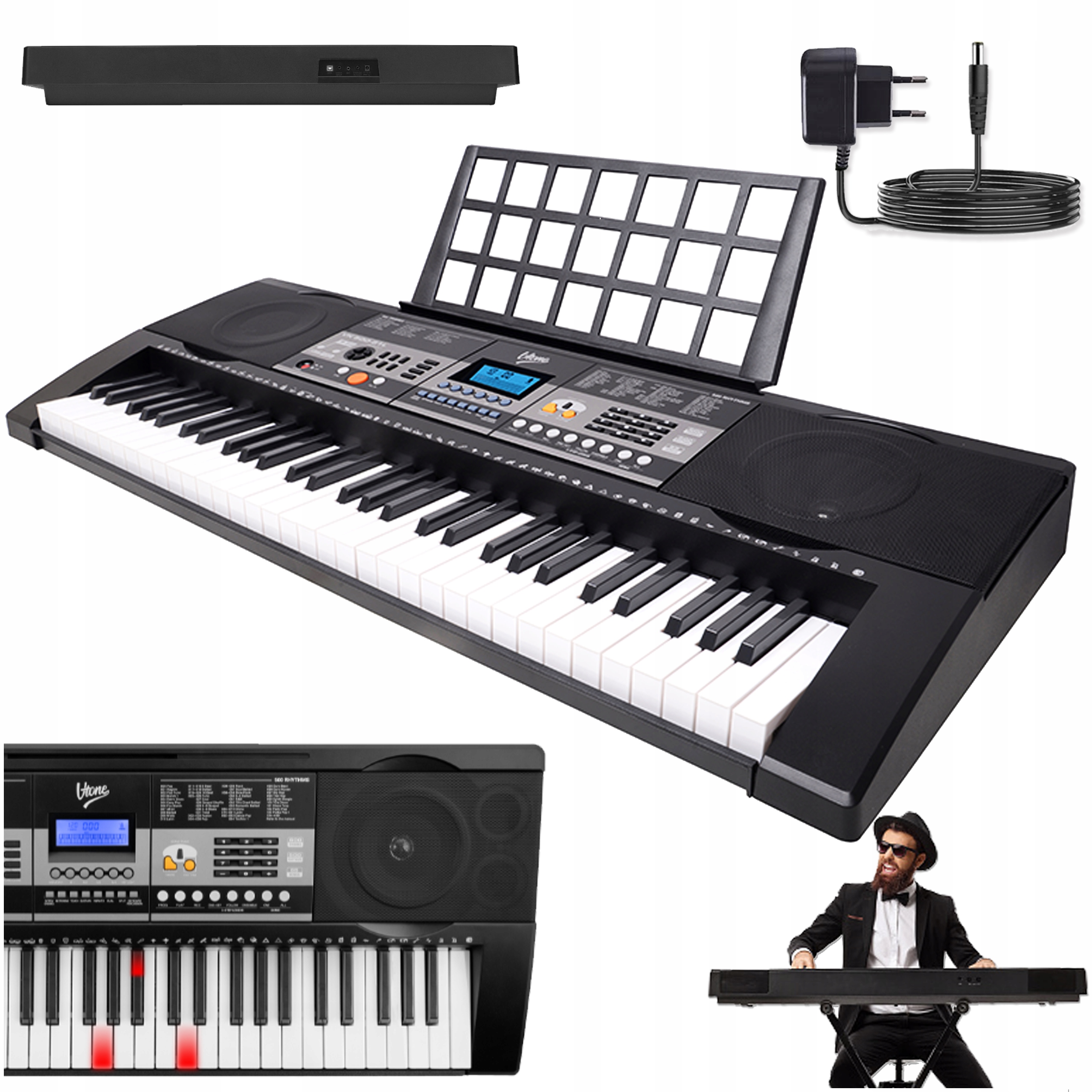Klávesové Varhany Pro Děti Pro Výuku Hry 61 Kláves Hraní Klávesnice Velká