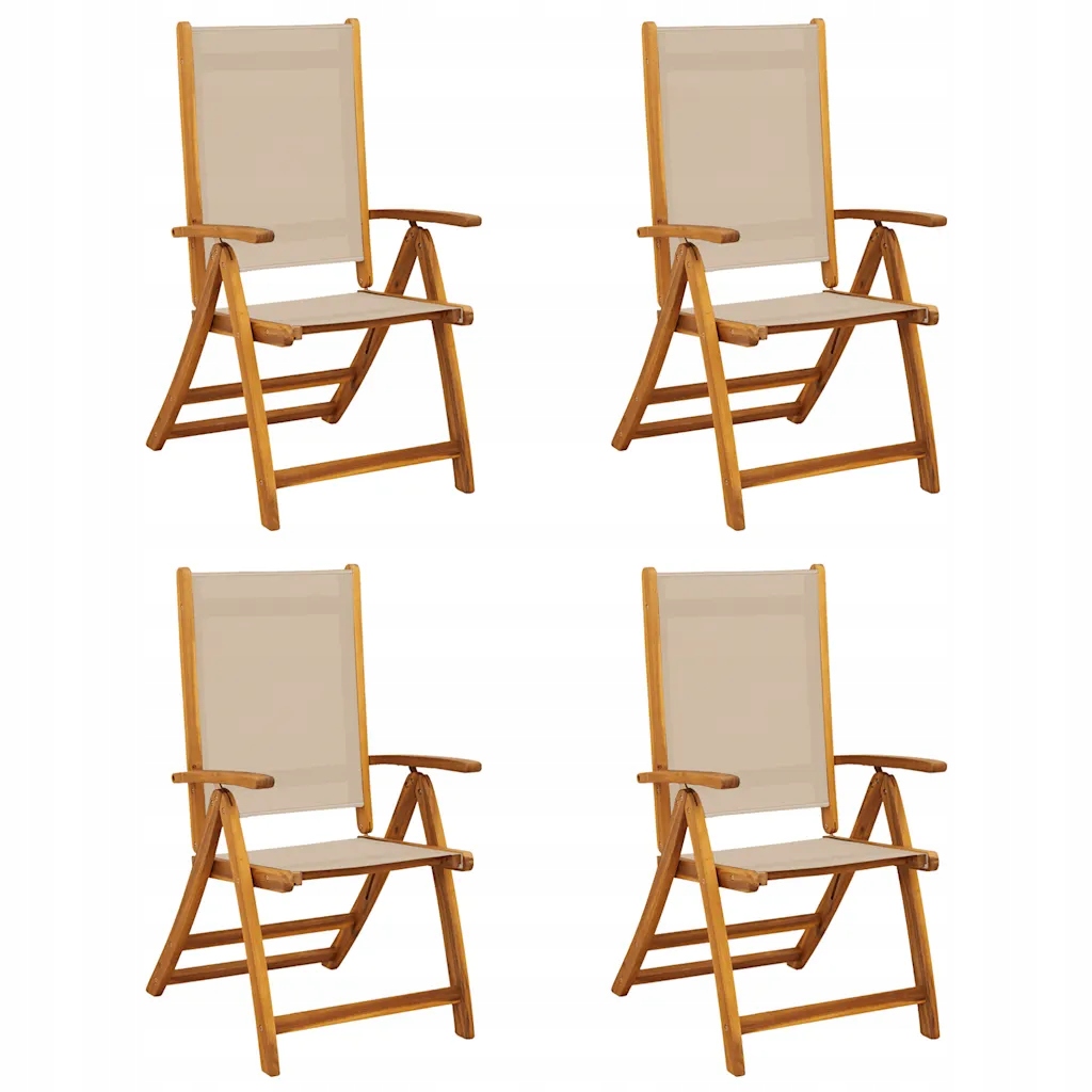 Skládací zahradní židle taupe, masivní akátové dřevo, 57 x 72 x 109 cm