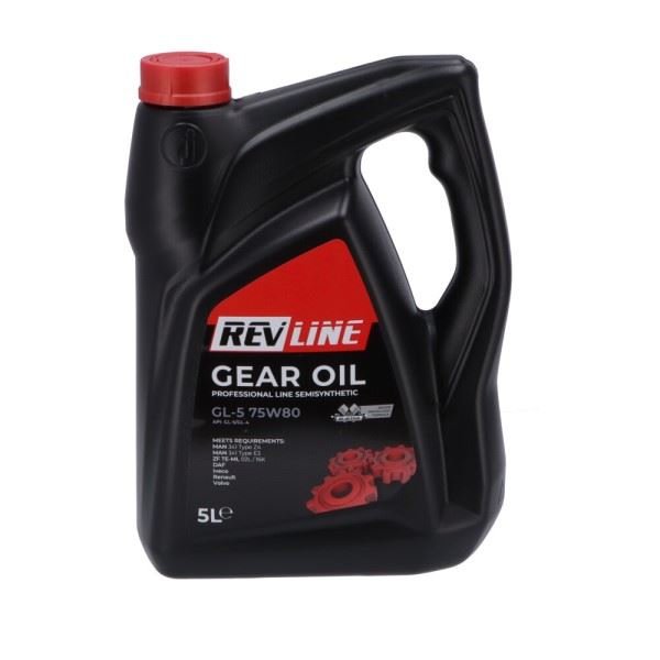 Olej PŘEKL.GL5 Sae 75W80 5L Revline Semisynthetic Pro Manulované Převodovky