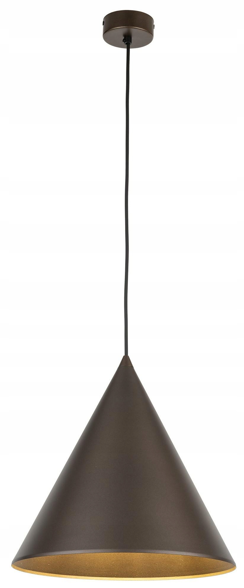 Závěsné svítidlo Cono Hnědé Kovové Stínidlo 1xE27 32cm Stropní Svítidlo Obývací pokoj