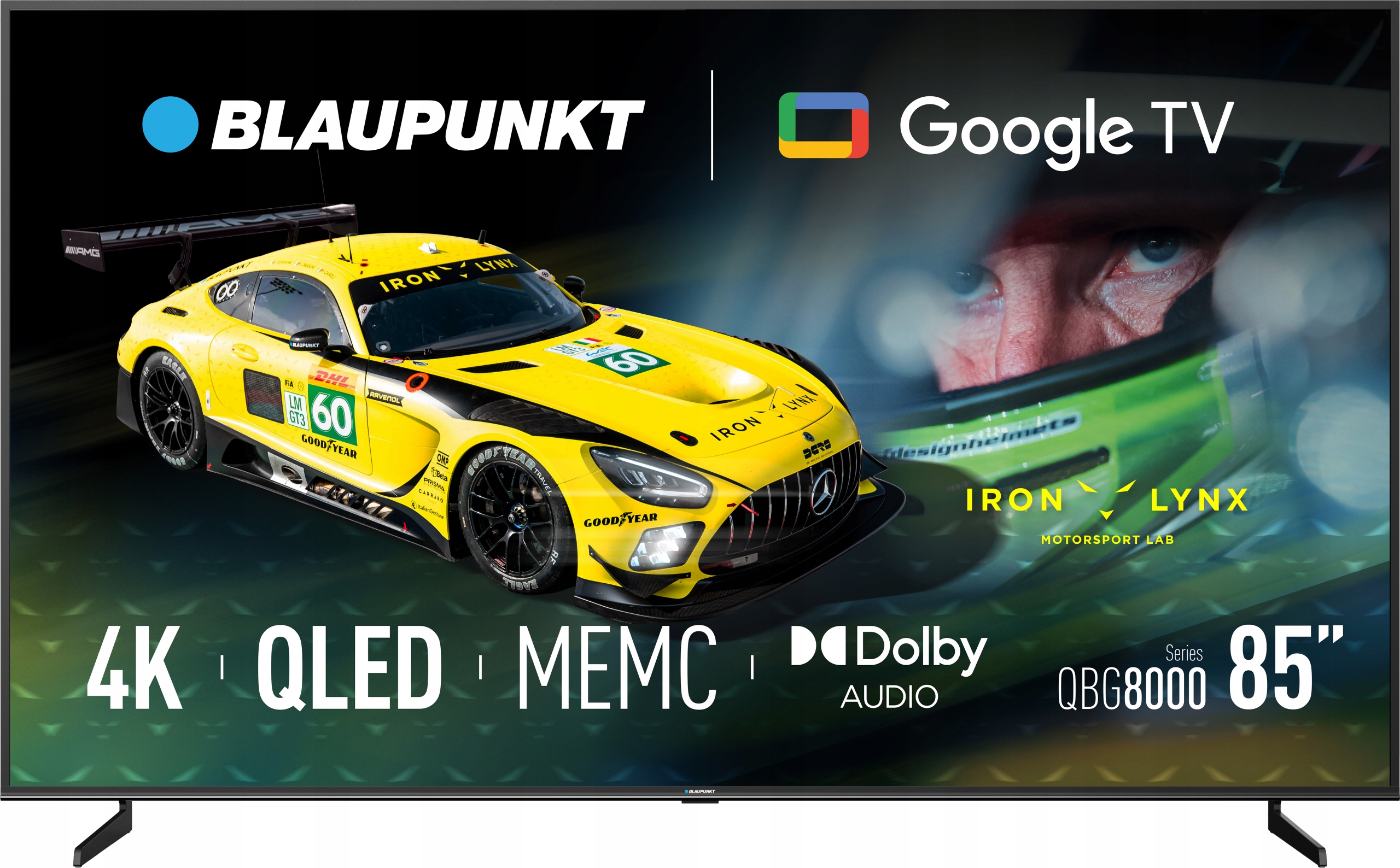 Telewizor Blaupunkt 85 Cali Qled 4K Uhd Google Tv Dolby Atmos Surround Hdr