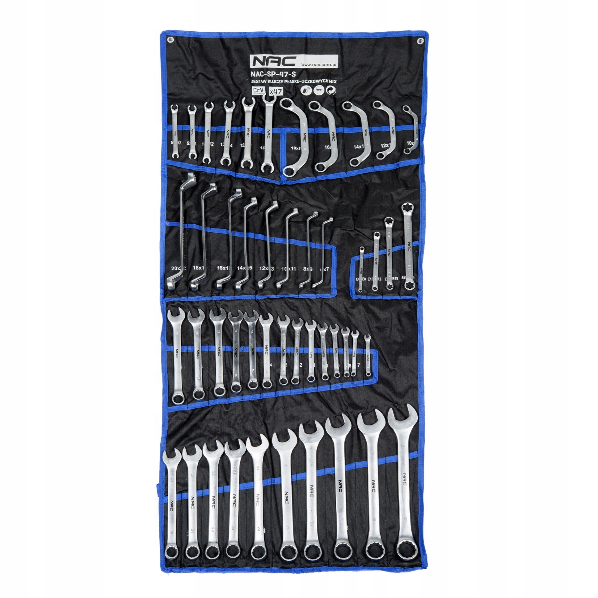 Sada očkoplochých kľúčov Nac SP-47-S 47 kľúčov