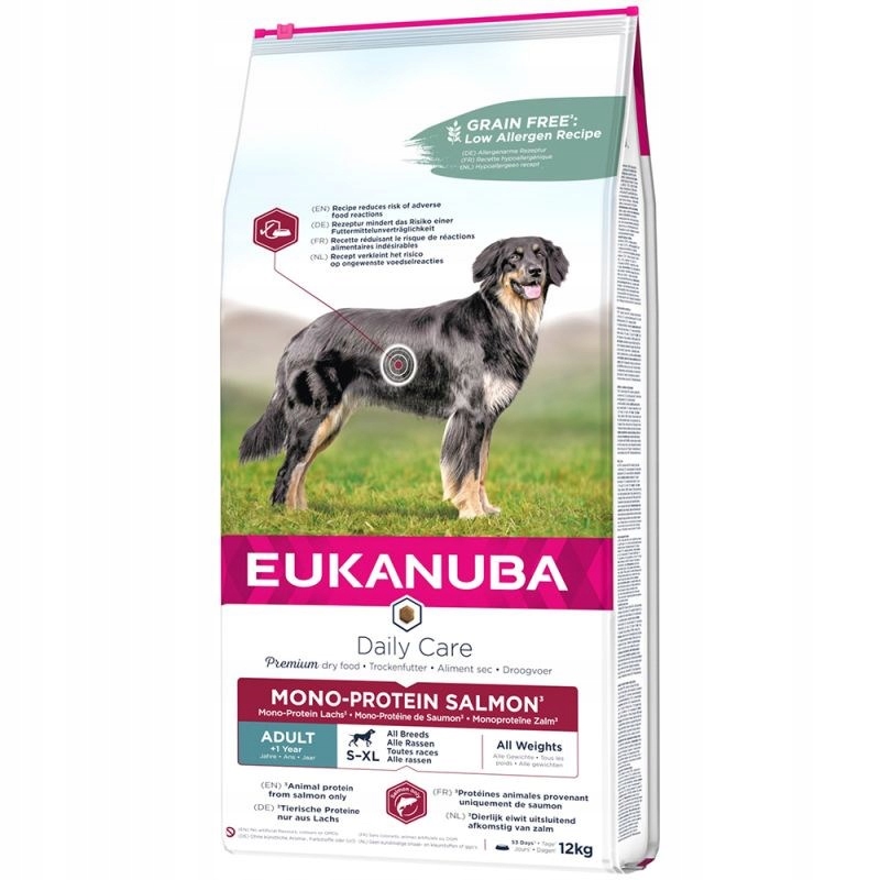 Levně Eukanuba Daily Care Adult Mono Protein Losos suché krmivo pro psy 12 kg