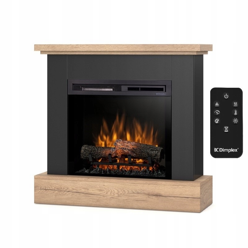 Kominek elektryczny wolnostojący Jukon W05-Czarny,dąb 23" Xhd Led Warmtec