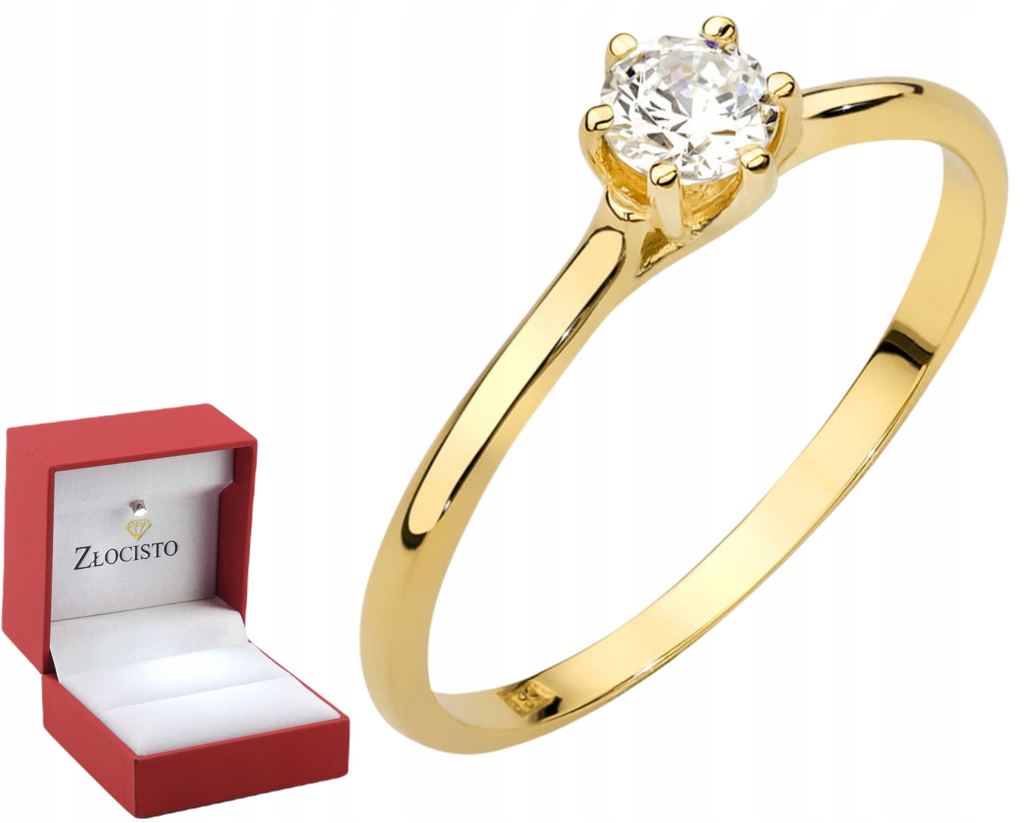 Zlatý Prstýnek Diamant Lab Jako Dárek Drť 585 14K