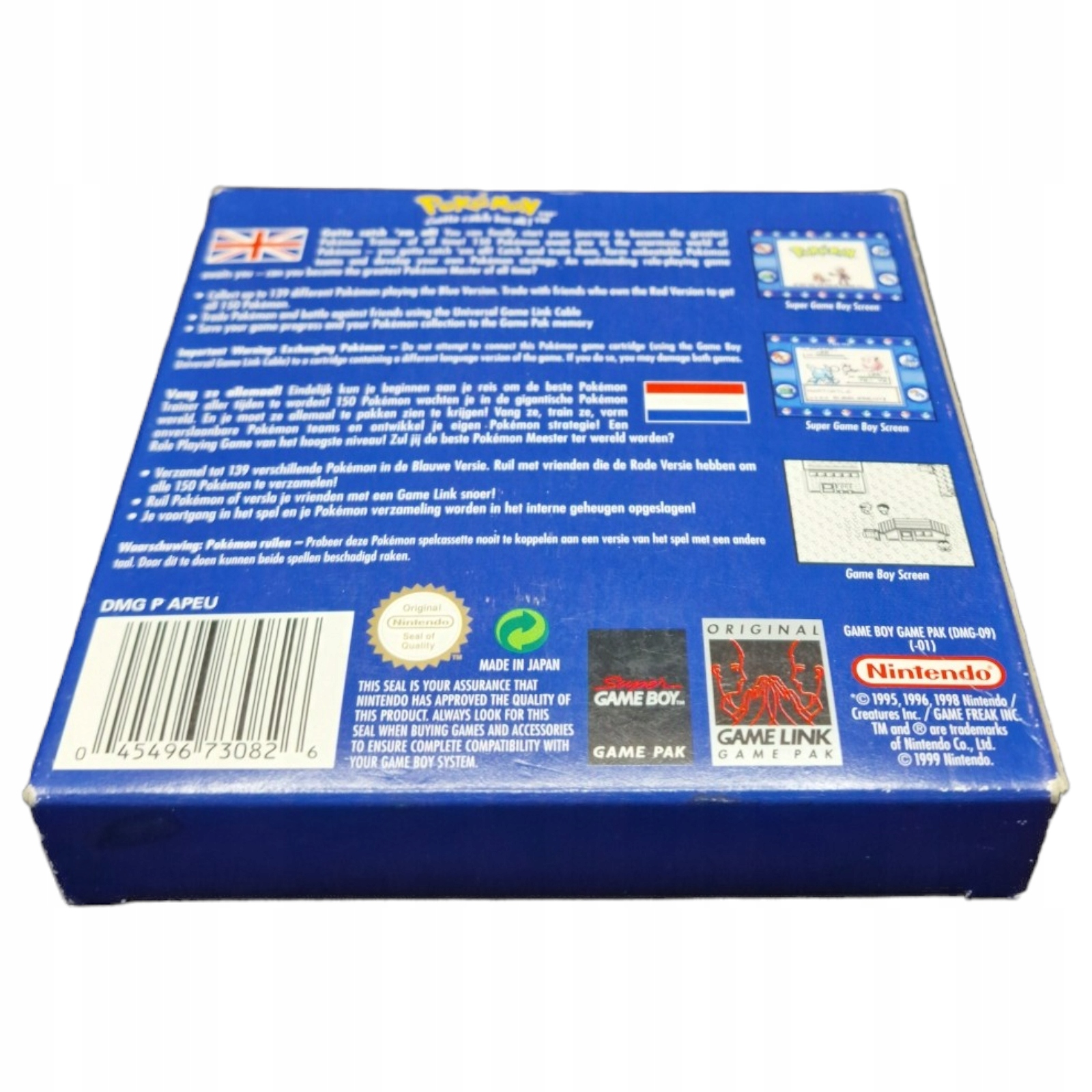 Gra Pokemon Blue Version Nintendo Game Boy Classic Tryb gry singleplayer