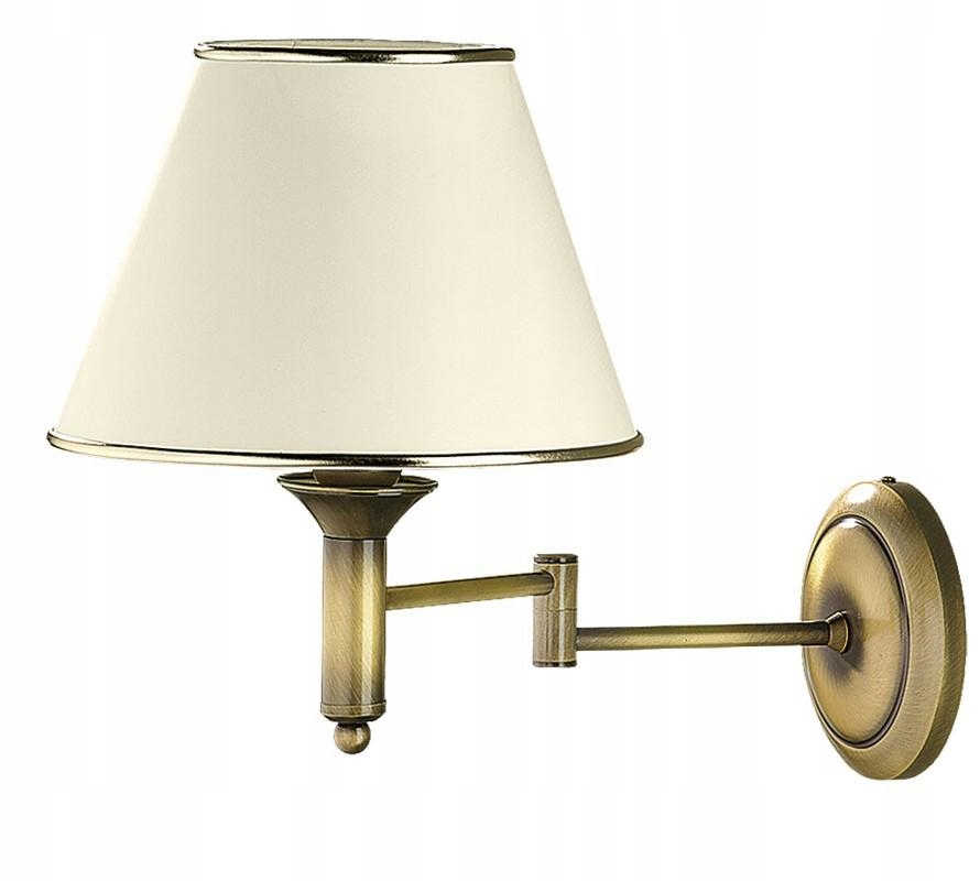 Nastaviteľná nástenná lampa Classic Patina Ecru Abažur 1xE27 Nástenná lampa Pokoj Dom