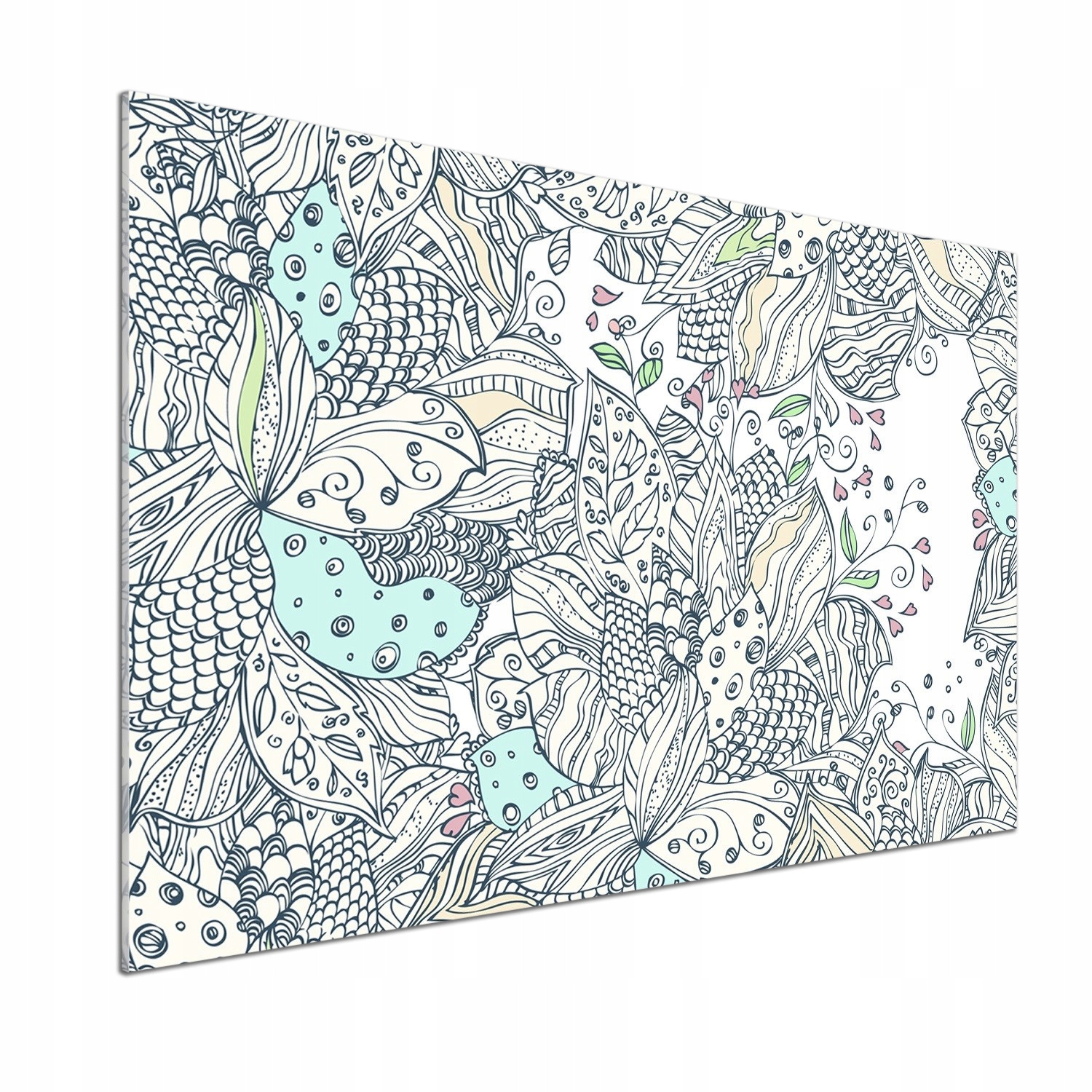 Panel do kuchyne Kvetinový vzor 100 x 70 cm Lepidlo