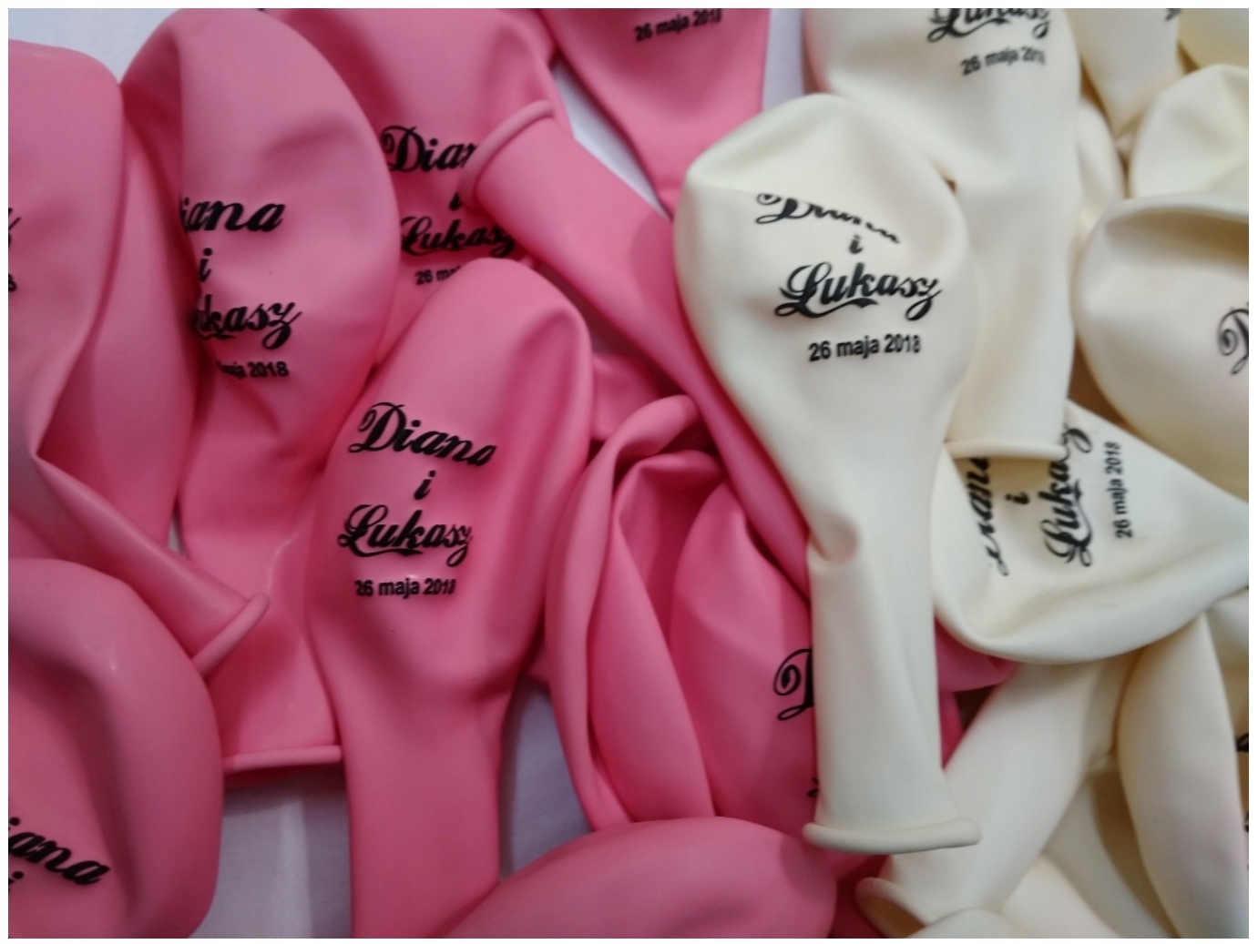 Balony z Twoim nadrukiem + patyczki pakiet 100szt Marka inna