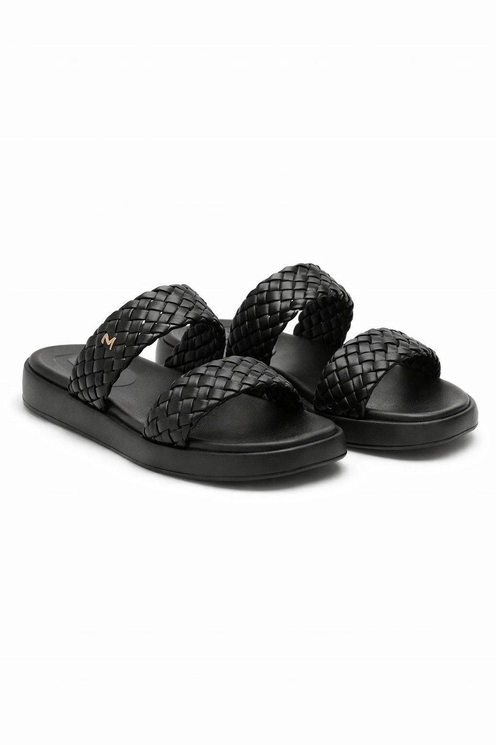 Mexx Černé Dámské Nazouváky S Pletenými Pásky Casual 39 I3A