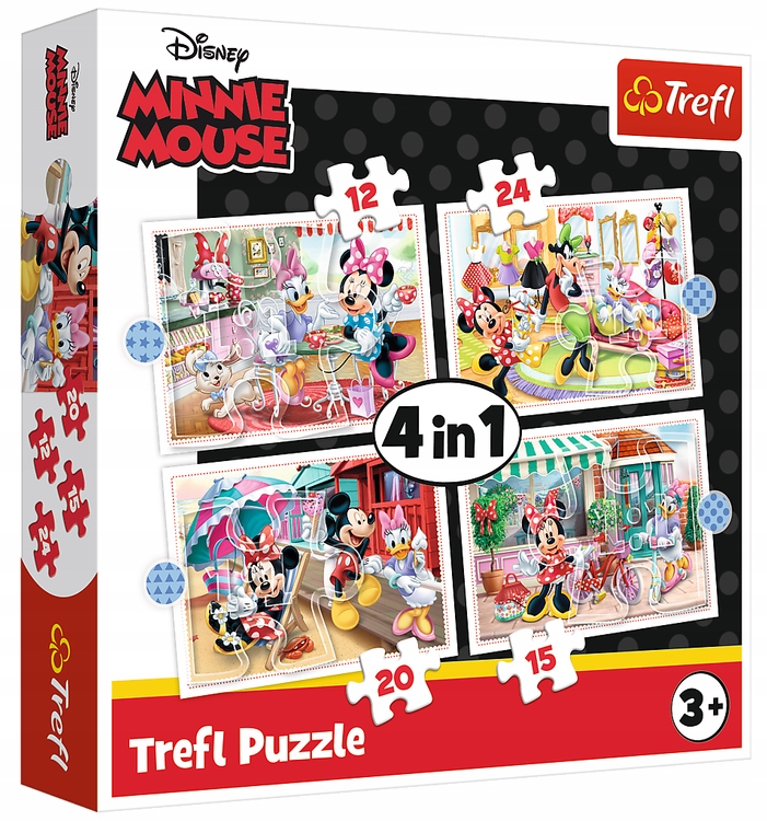 

Puzzle 4w1 Myszka Minnie Z Przyjaciółmi Trefl