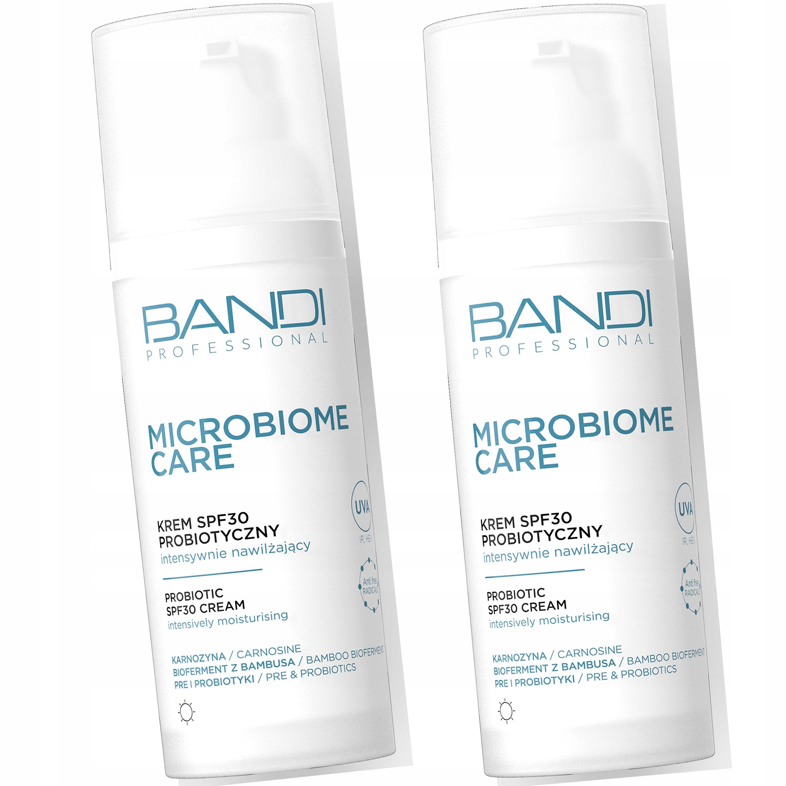 Krem do twarzy z probiotykami Bandi nawilżający SPF30, na dzień