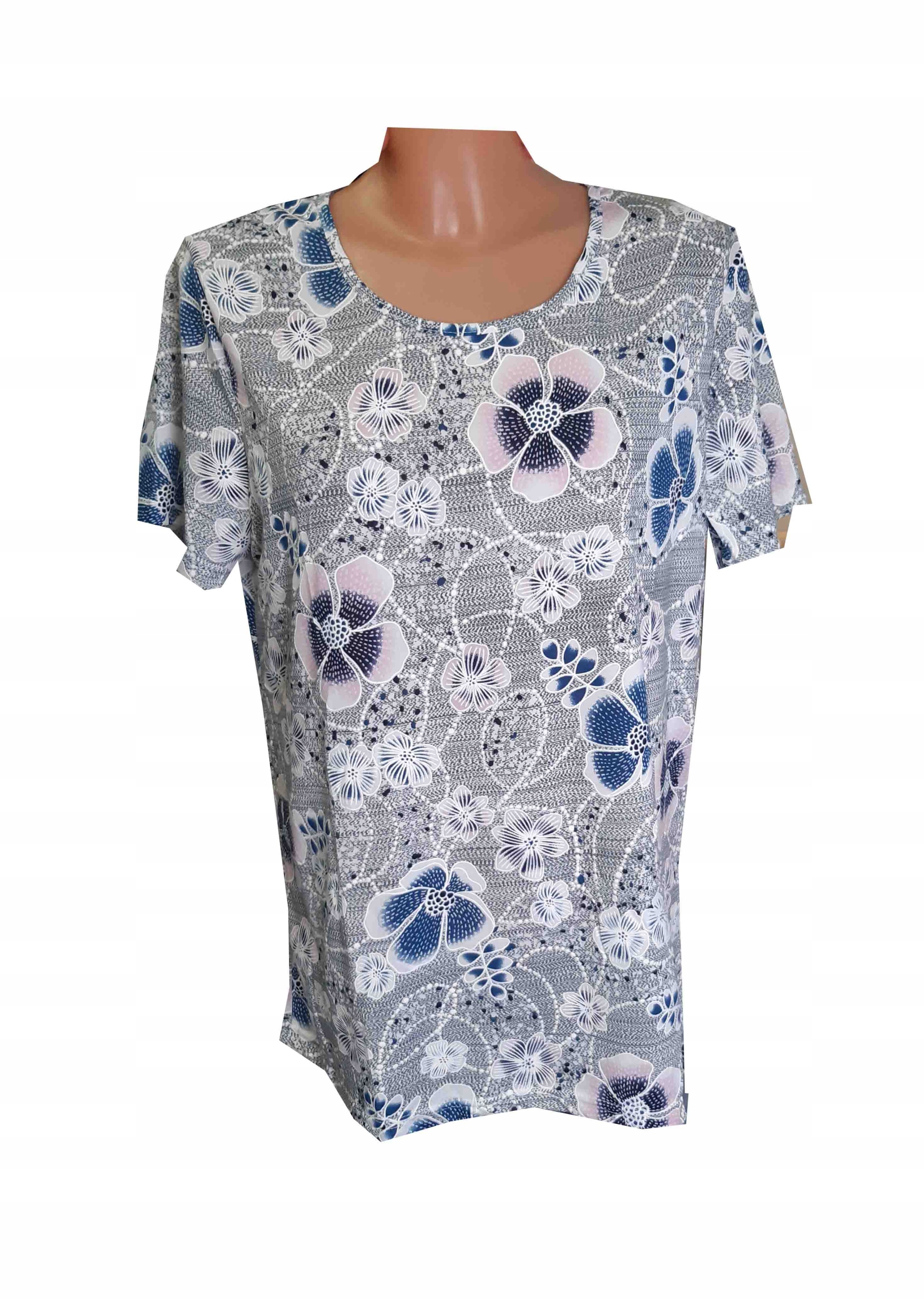 

Elegancka damska bluzka krótki rękaw kobieca XXXL