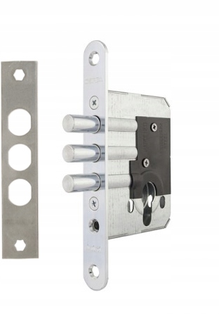 Zamek do drzwi Wb Gerda Zw 550 trzpieniowy srebrny