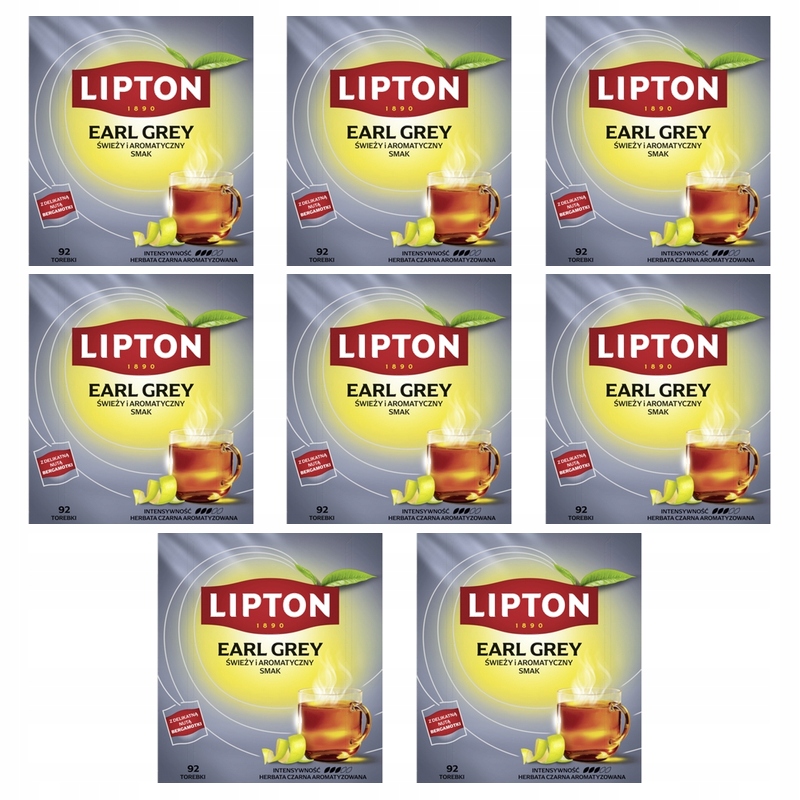 Lipton Earl Grey classic čaj (92 sáčků) X8