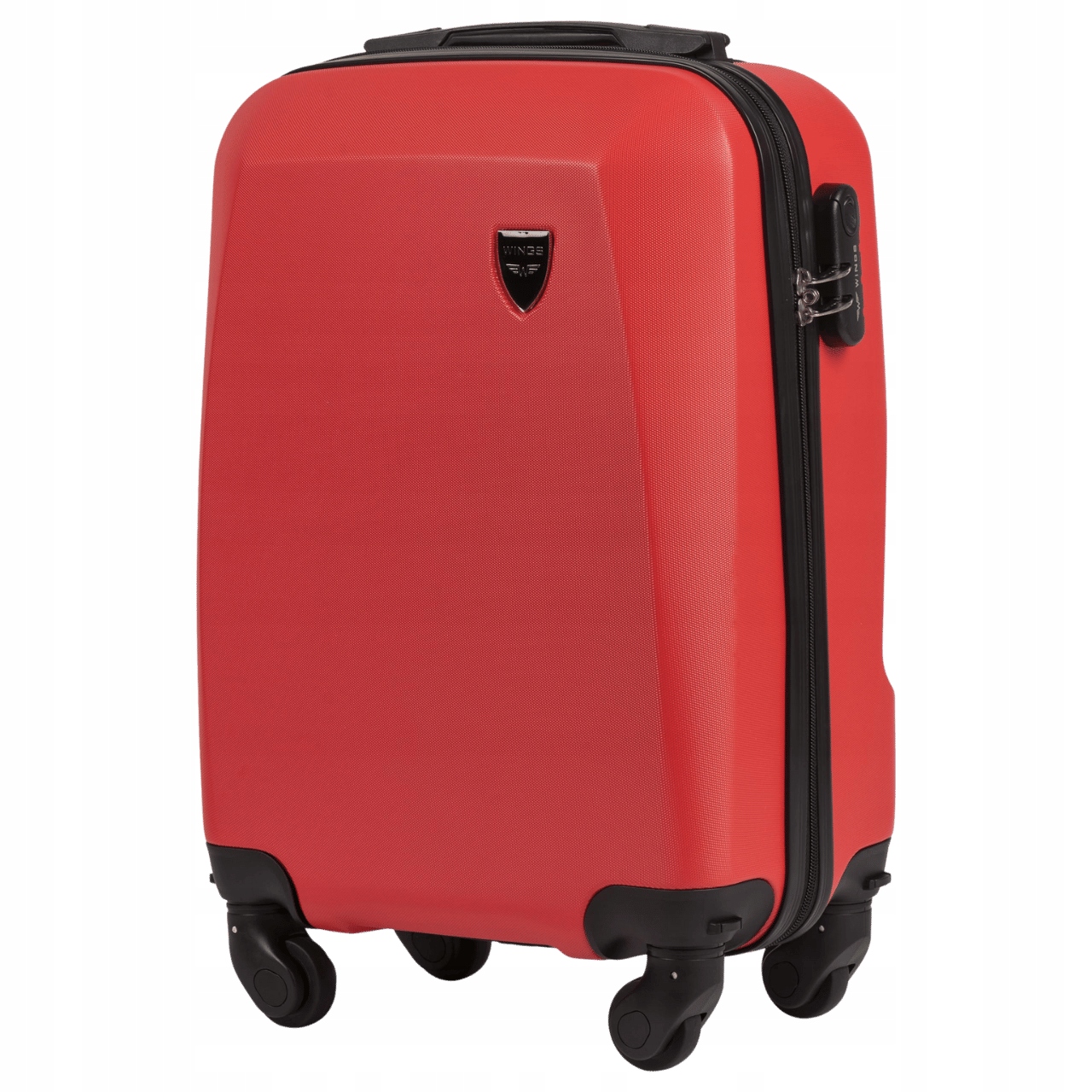 Walizka podręczna mała Bagaż kabinowy twardy Wings Plover 18" Red pojemna