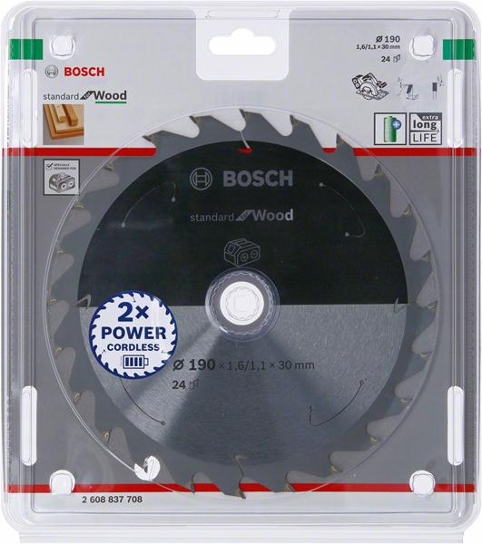 Bosch Pila Standard Wood Accu 190x30x24z