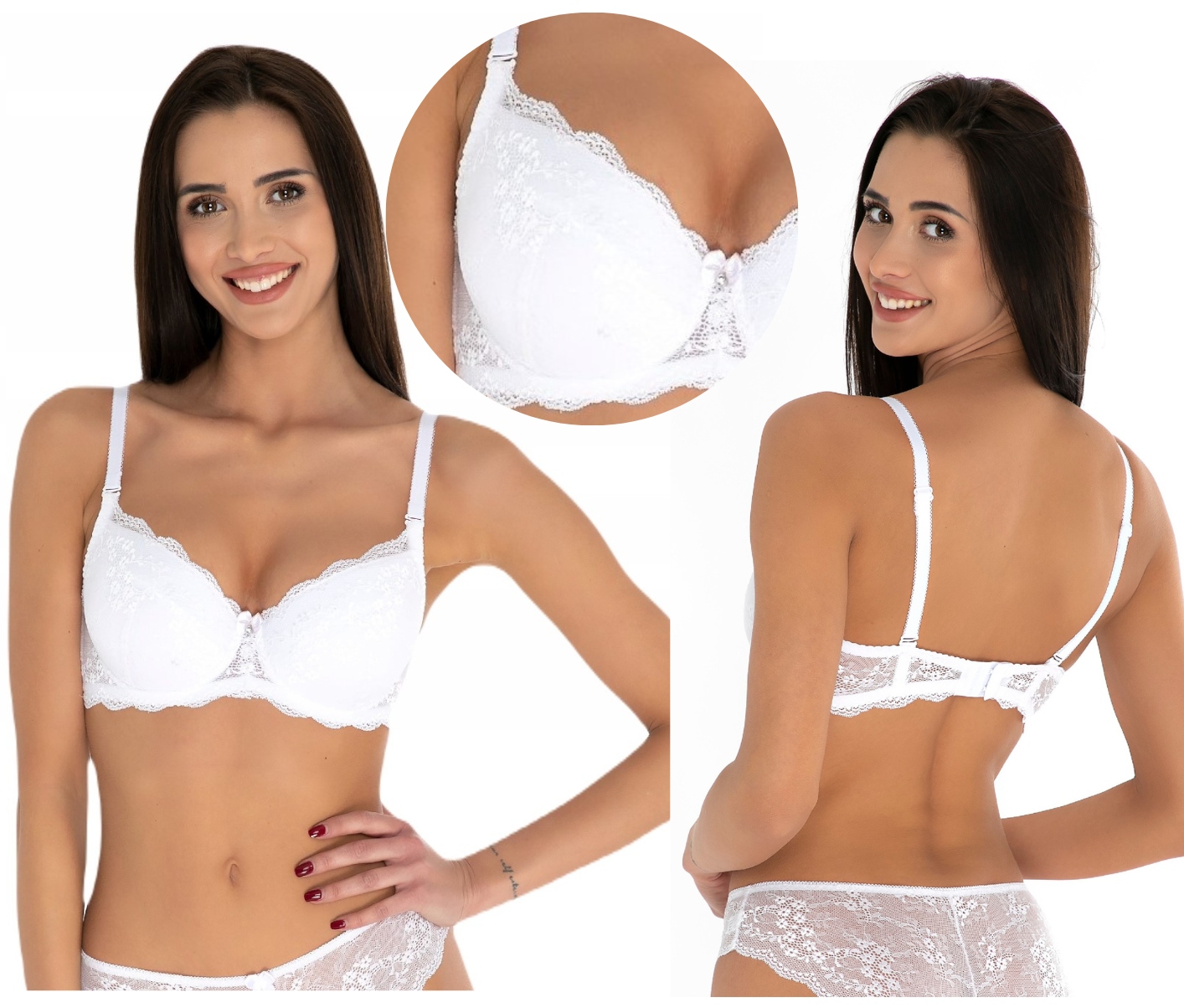 Podprsenka Biggi Push-up Crystal Bílá 75B