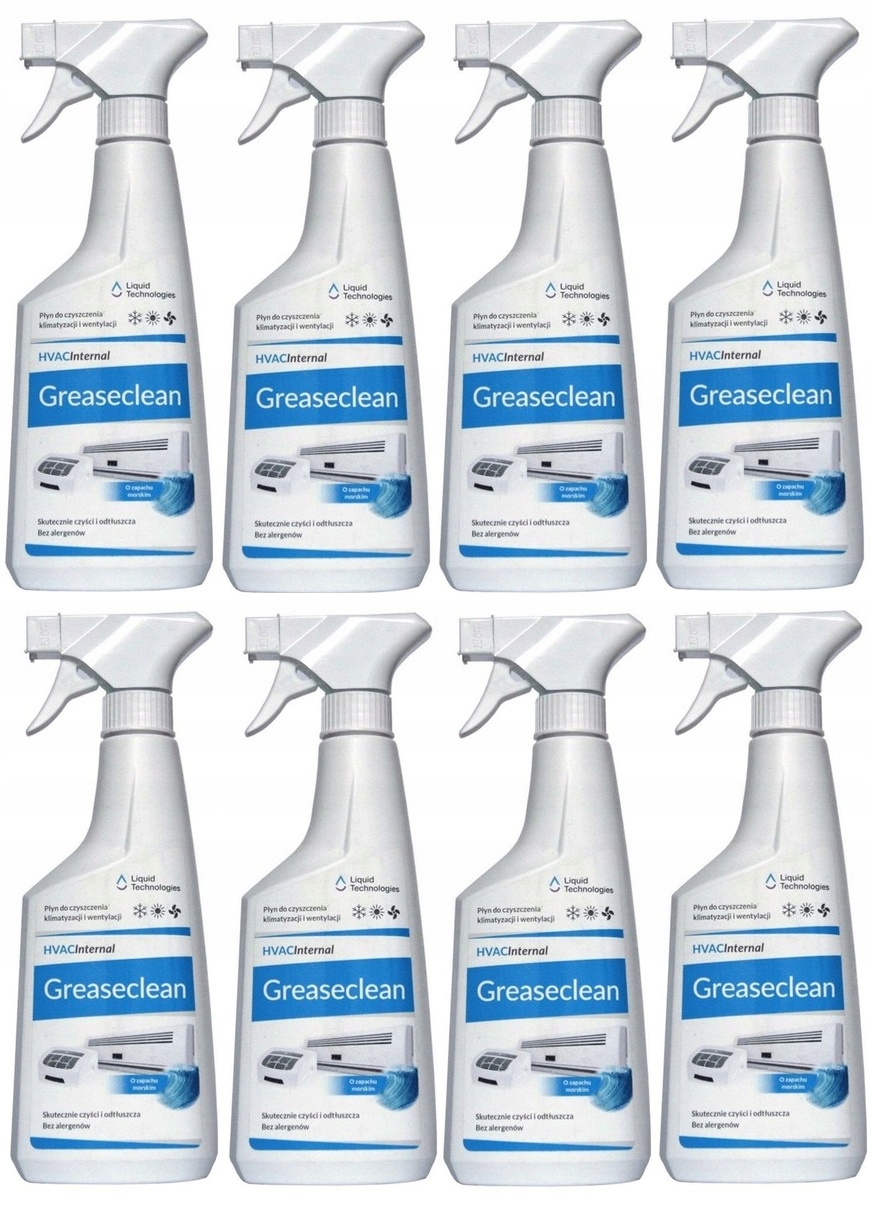 Levně 8x Přípravek na čištění klimatizačních zařízení Greaseclean Liquid Technologies