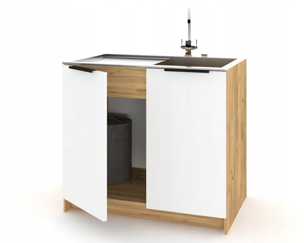 Szafka Kuchenna pod zlew Stojąca KIRA Craft Biała 80cm Cichy Domyk Kod producenta 55103580140