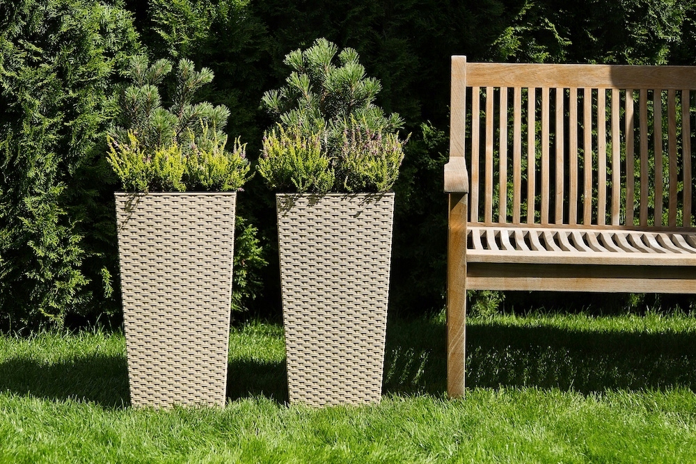 LAMELA Doniczka FINEZJA 19h37 BIAŁY RATTAN Kolor biały