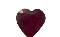 Rubín Přírodní Srdce 6X6 mm Doporučuji