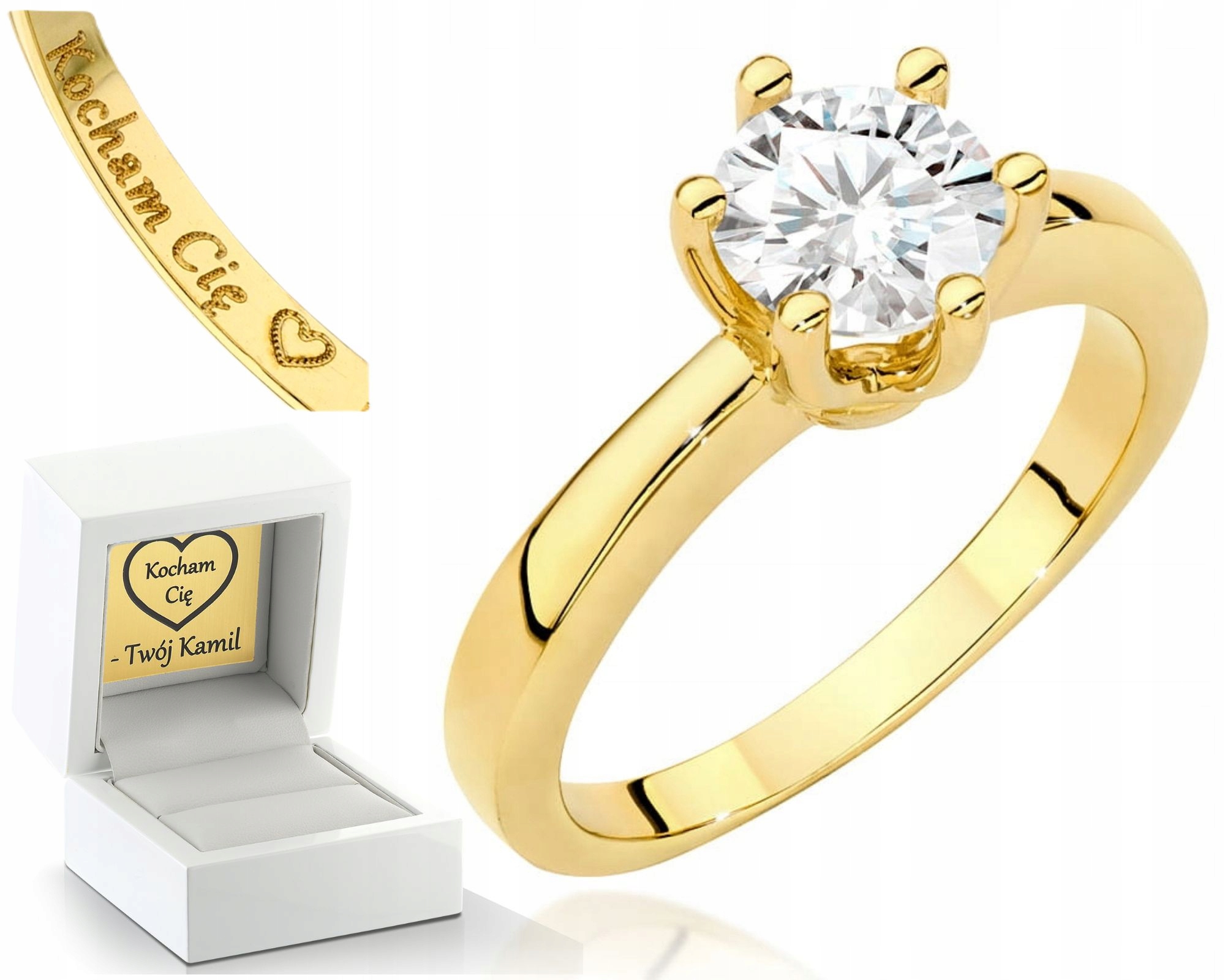 Zlatý Prstýnek S Briliantem 585 Gravírování Bonus