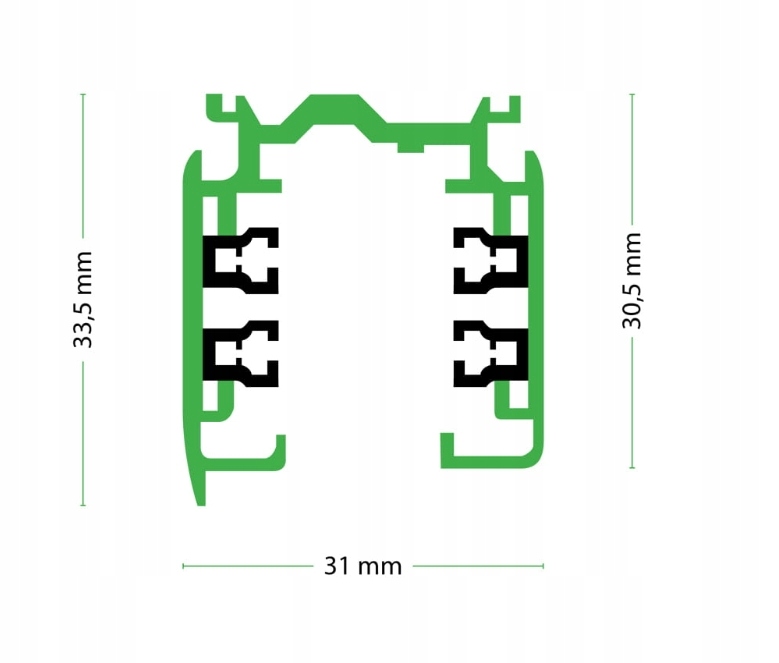 Łącznik w kształcie T do szyn LED 3-fazowy czarny konektor trójfazowy Kod producenta 023-00T-BLK-3-P