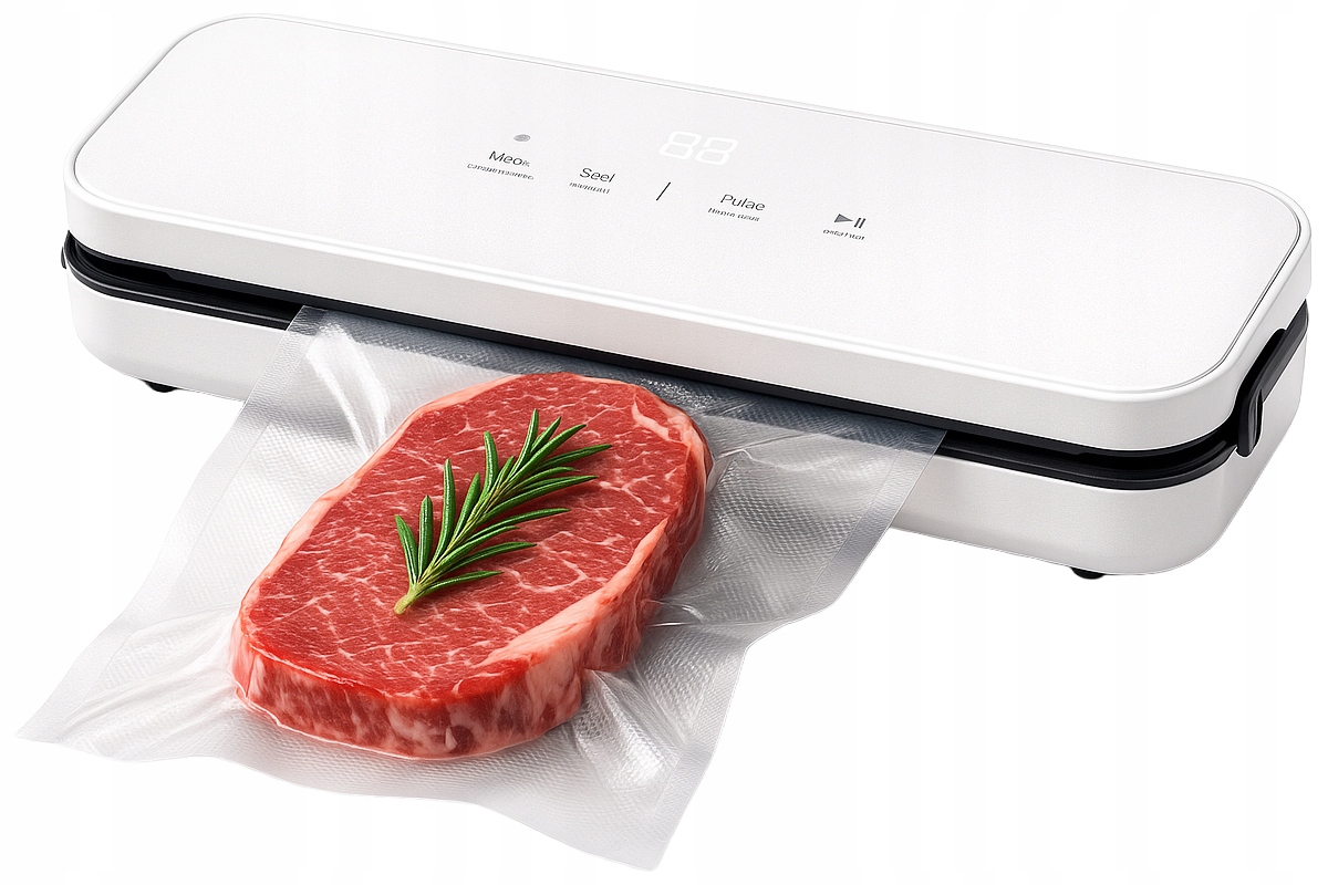 Zgrzewarka Próżniowa Do Żywności 130W Pakowarka automatyczna mocna biała