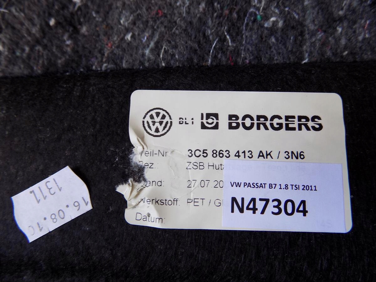 VW PASSAT B7 plato boot 3C5863413AK