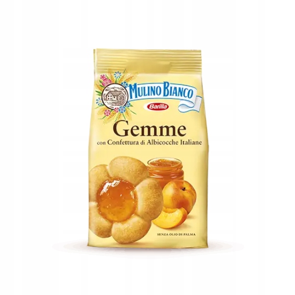 Levně 4 x Mulino Bianco Gemme sušenky s meruňkovým džemem 200 g