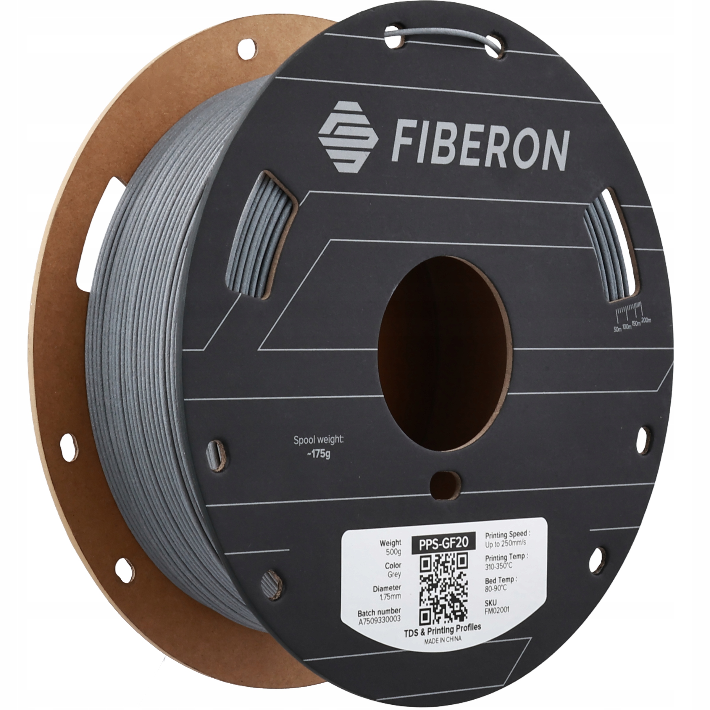 Polymaker Fiberon PPS-GF20 Gray 1.75mm 500g