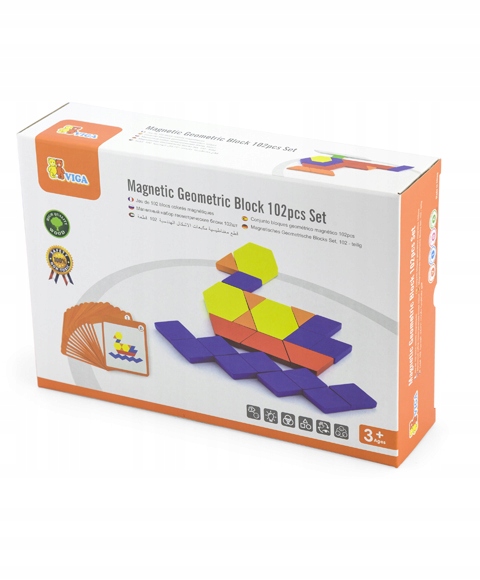Drewniana Magnetyczna układanka geometryczna Viga Stan opakowania oryginalne