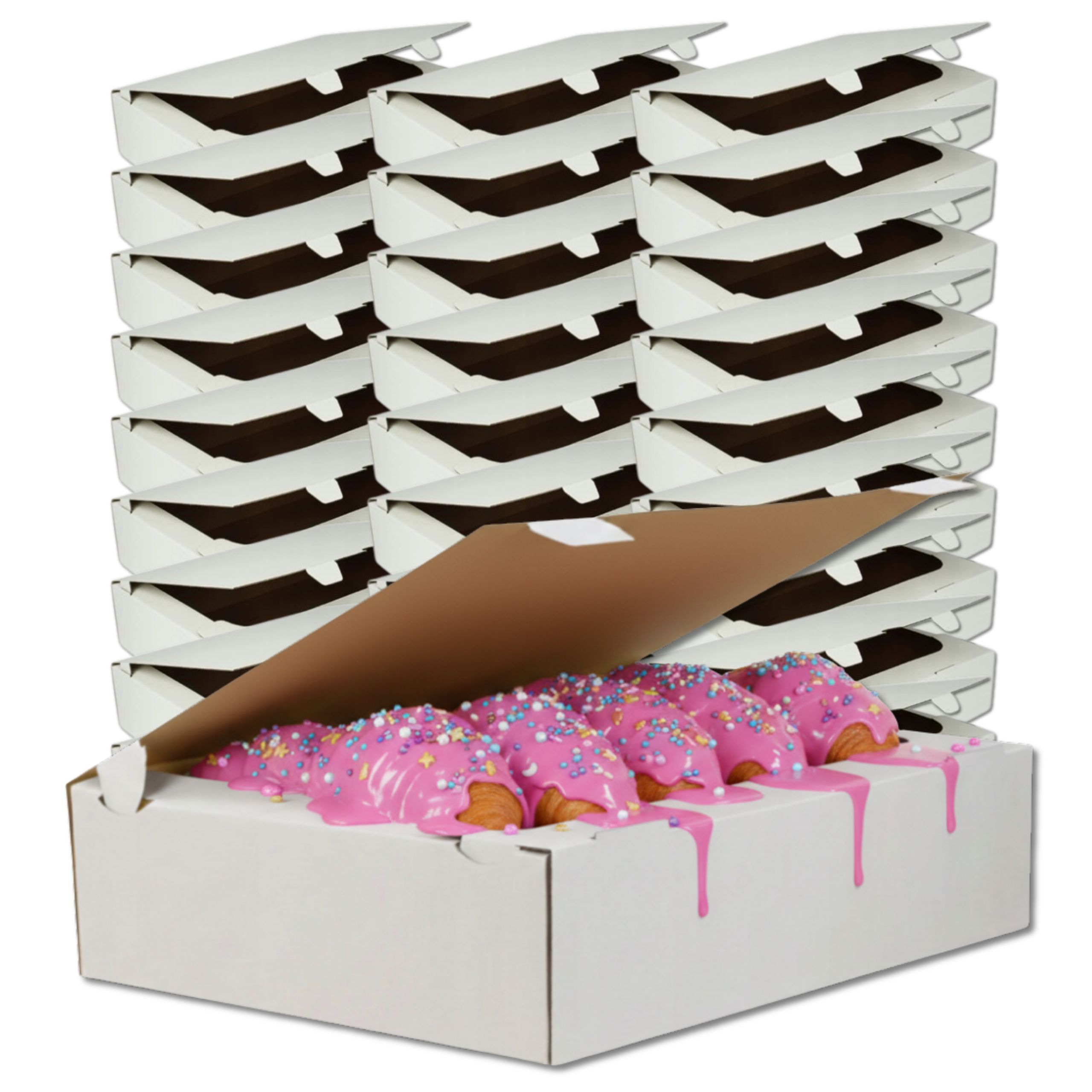 Pudełko na ciasto 41x31x9cm 25 sztuk karton na tort opakowanie z pokrywką