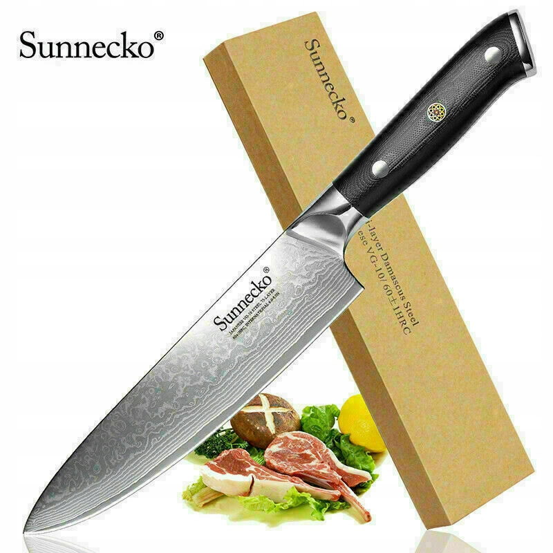 Nůž Sunnecko Cheff nerezový Damastu Damast VG10