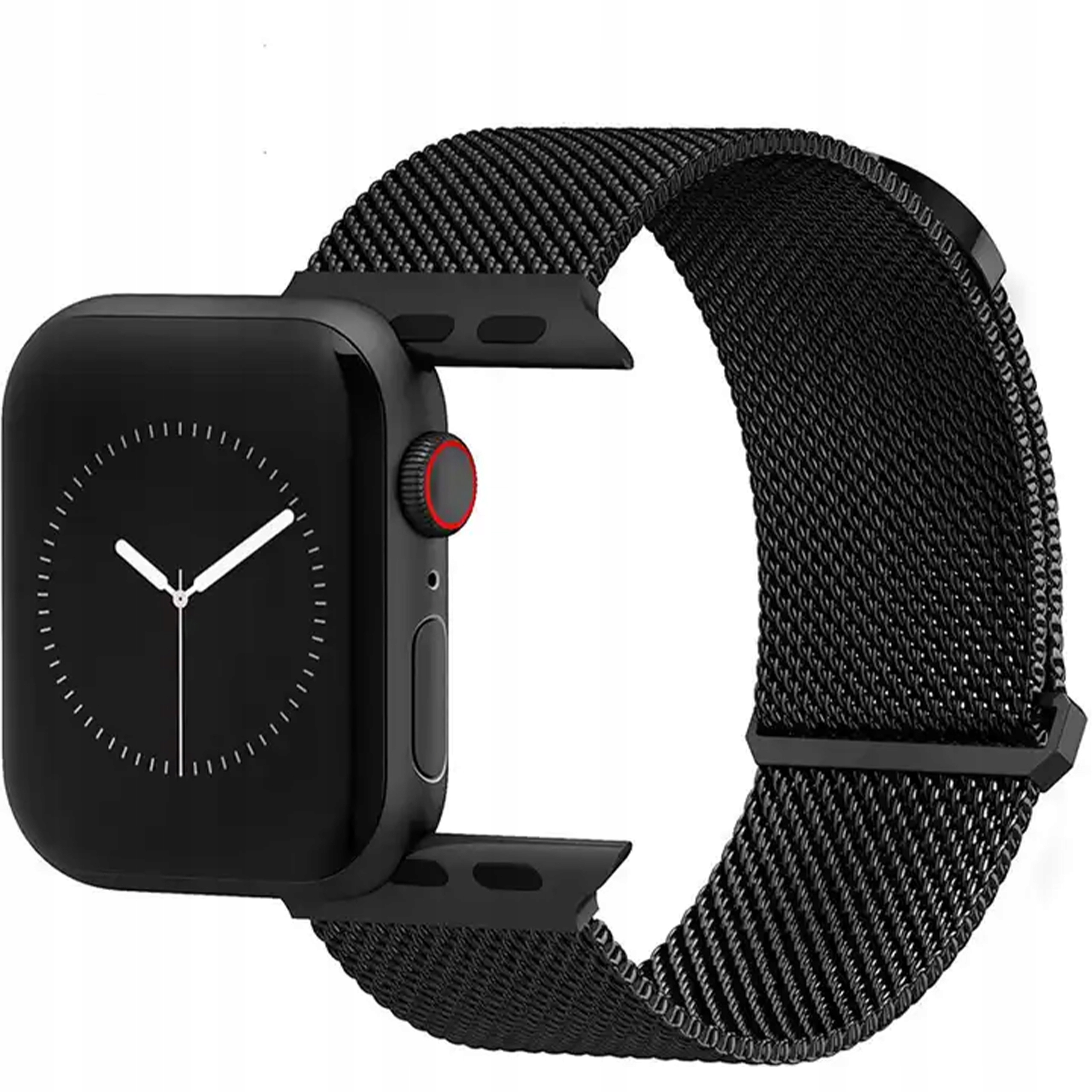 Pasek Do APPLE WATCH 1 2 3 4 5 6 7 8 9 SE 38MM 40MM 41MM Czarny Magnetyczny Szerokość 22 mm