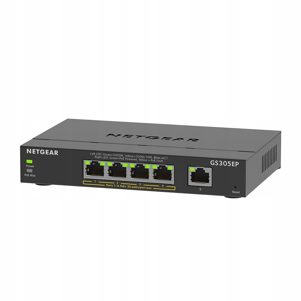 Netgear 5PT Ge Plus Swch W/ Poe+ GS305EP-100PES