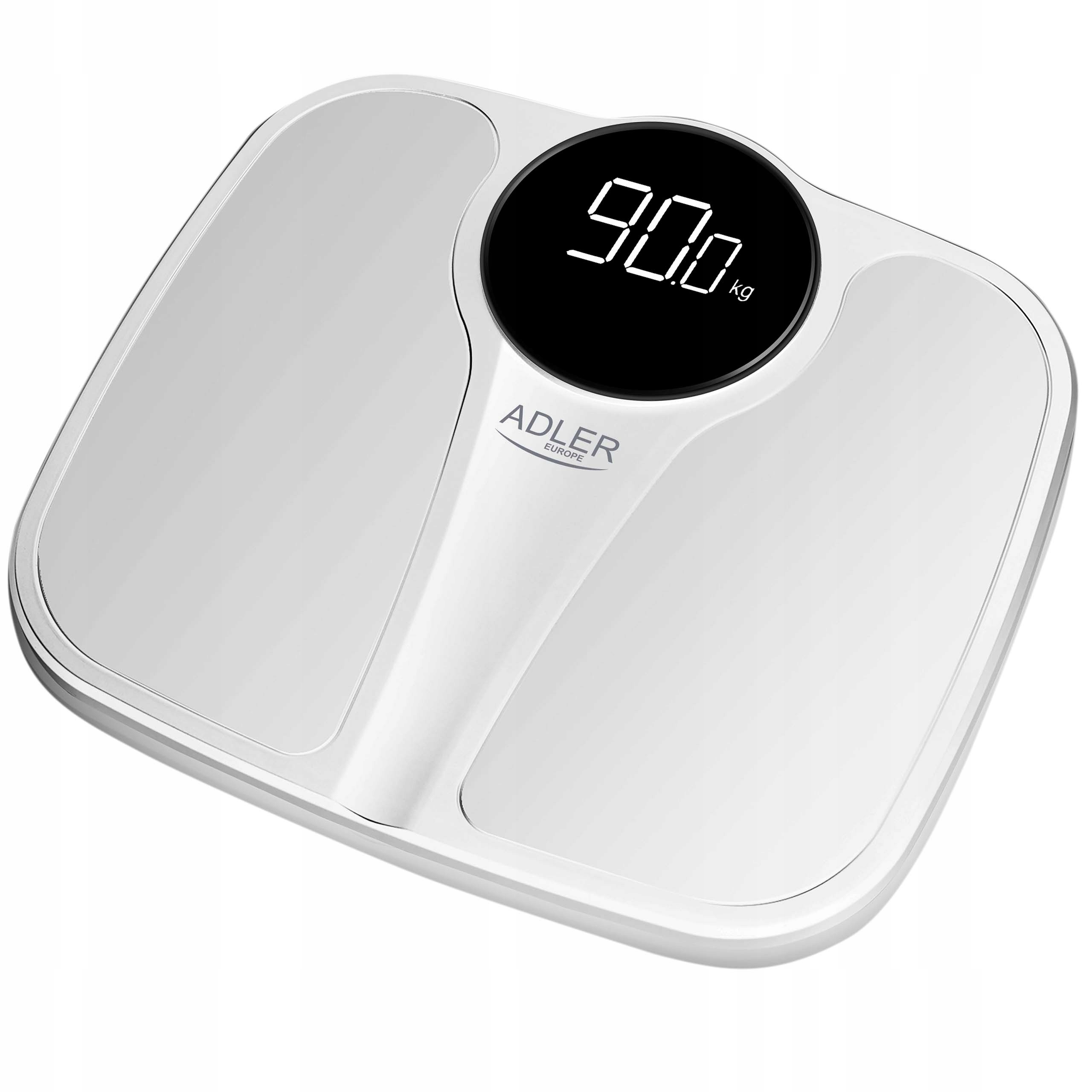 Waga łazienkowa AD8172 biała - 180kg, dokładna, LED, automatyczne tarowanie