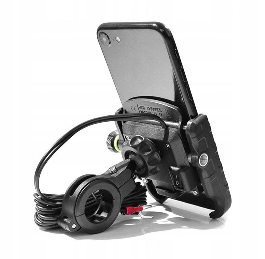 UCHWYT DO TELEFONU MOTOCYKLOWY Z LADOWARKA QC EAN 5901445621315