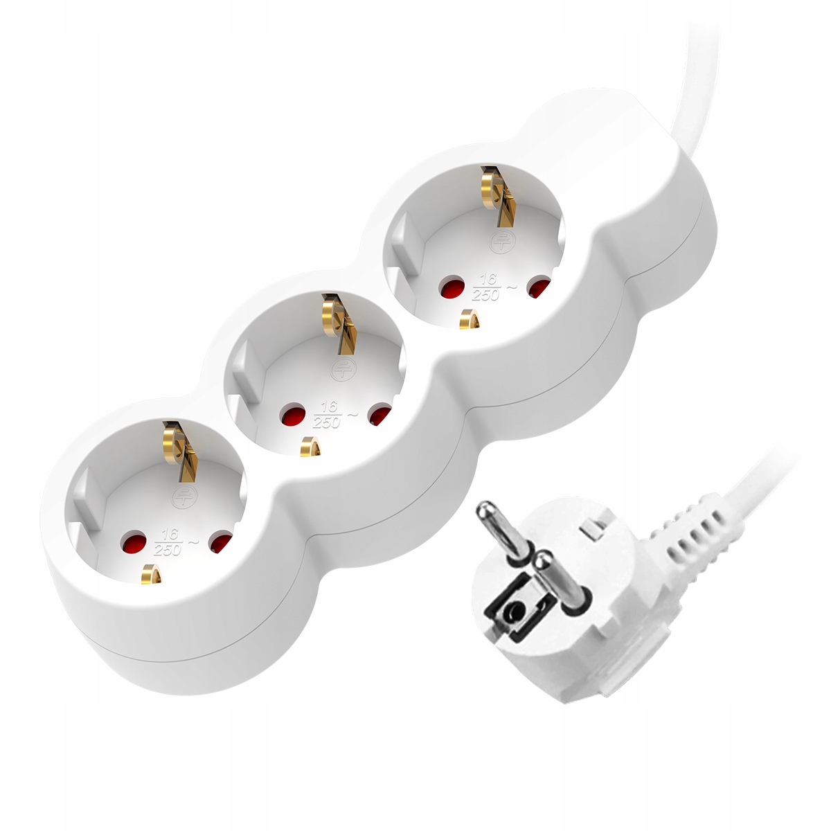 

Przedłużacz 3-krotny 2P+Z (schuko), 1,5m H05VV-F 3