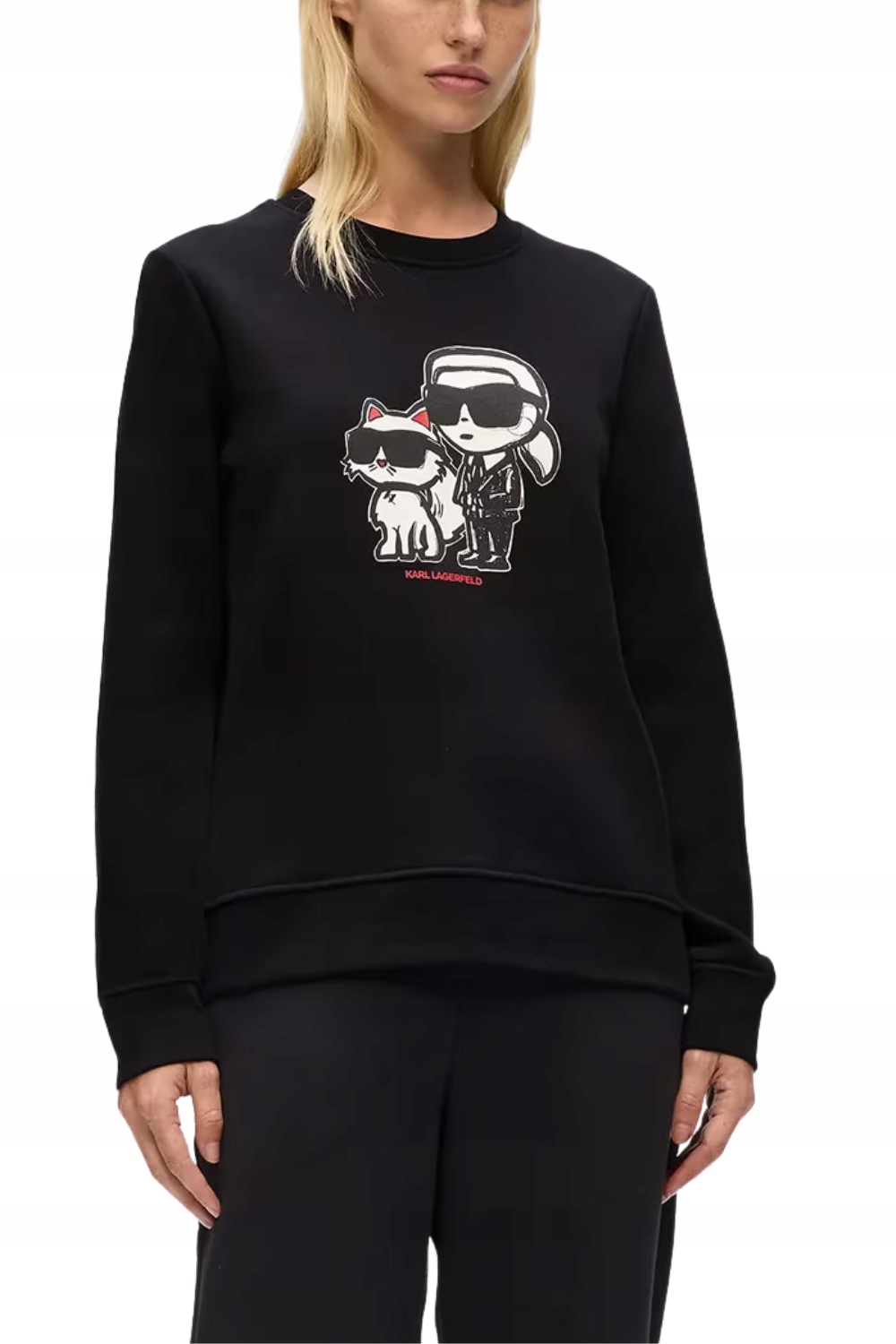 Karl Lagerfeld Černá dámská mikina Ikon Sketch Duo M