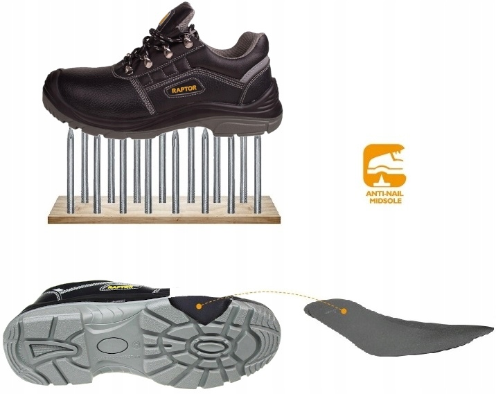 BUTY ROBOCZE TREKKINGOWE SKÓRZANE OCHRONNE S3 r.46 Sezon całoroczne