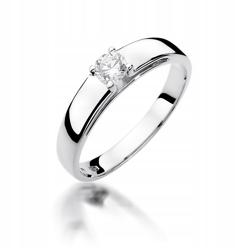 

Pierścionek Brylant 0,23 Ct Białe Złoto 585 Grawer