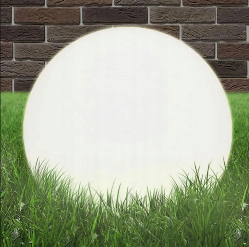 Duża Kula Solarna Ogrodowa Led Wbijana 50cm 4000K Biała Neutralna